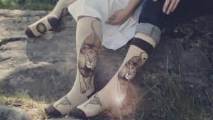 ModSocks Boss Lion Knee Socks and Men's Boss Lion Crew Socks