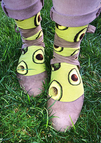 avocado-socks-modsocks-novelty-sock-brand-wholesale Avocado socks by ModSocks in green.