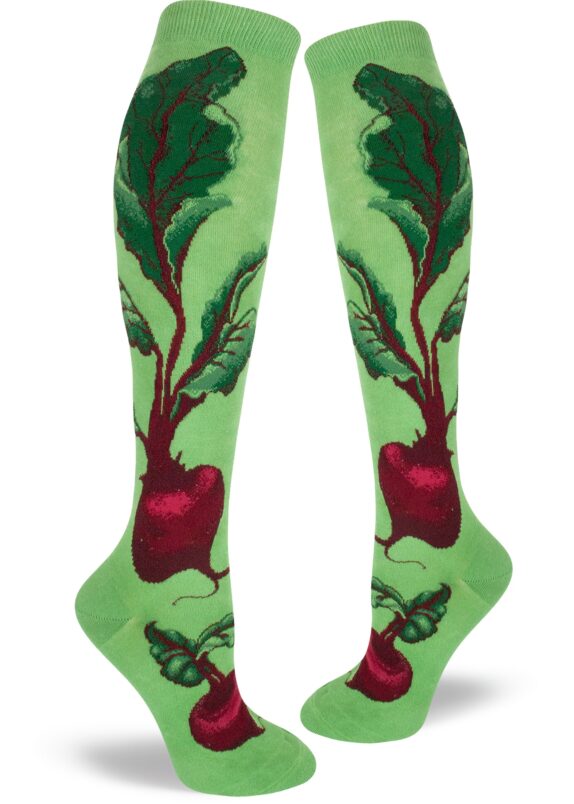 Red Beets Knee Socks for Women