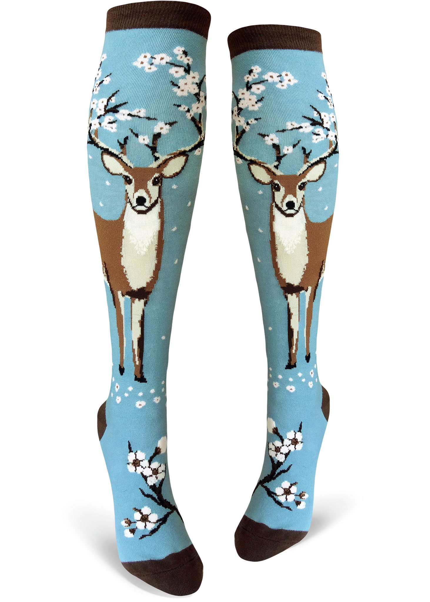 Fawn Memories Sock It To Me Women's Knee High Socks New Novelty Deer Fashion 