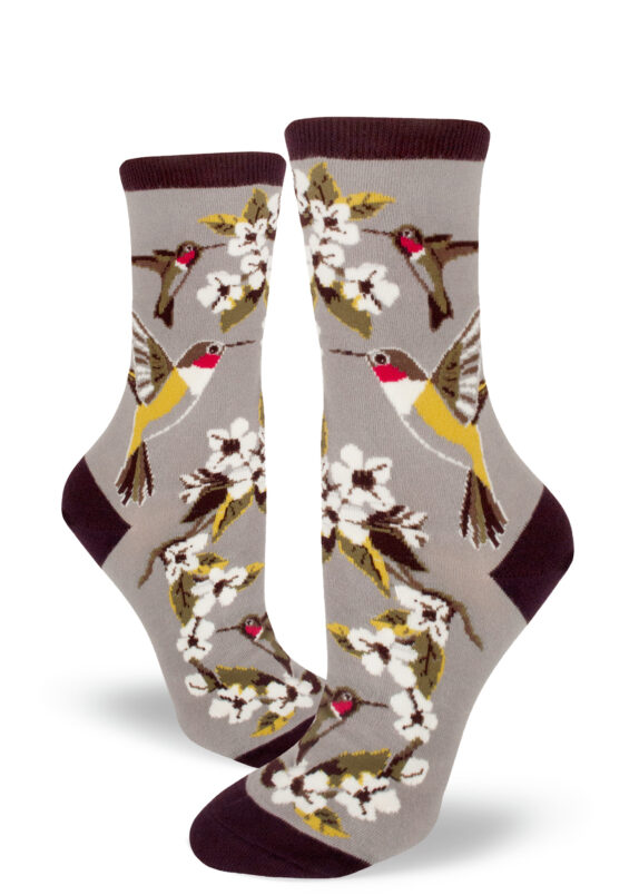 Hummingbird Garden Women's Crew Socks