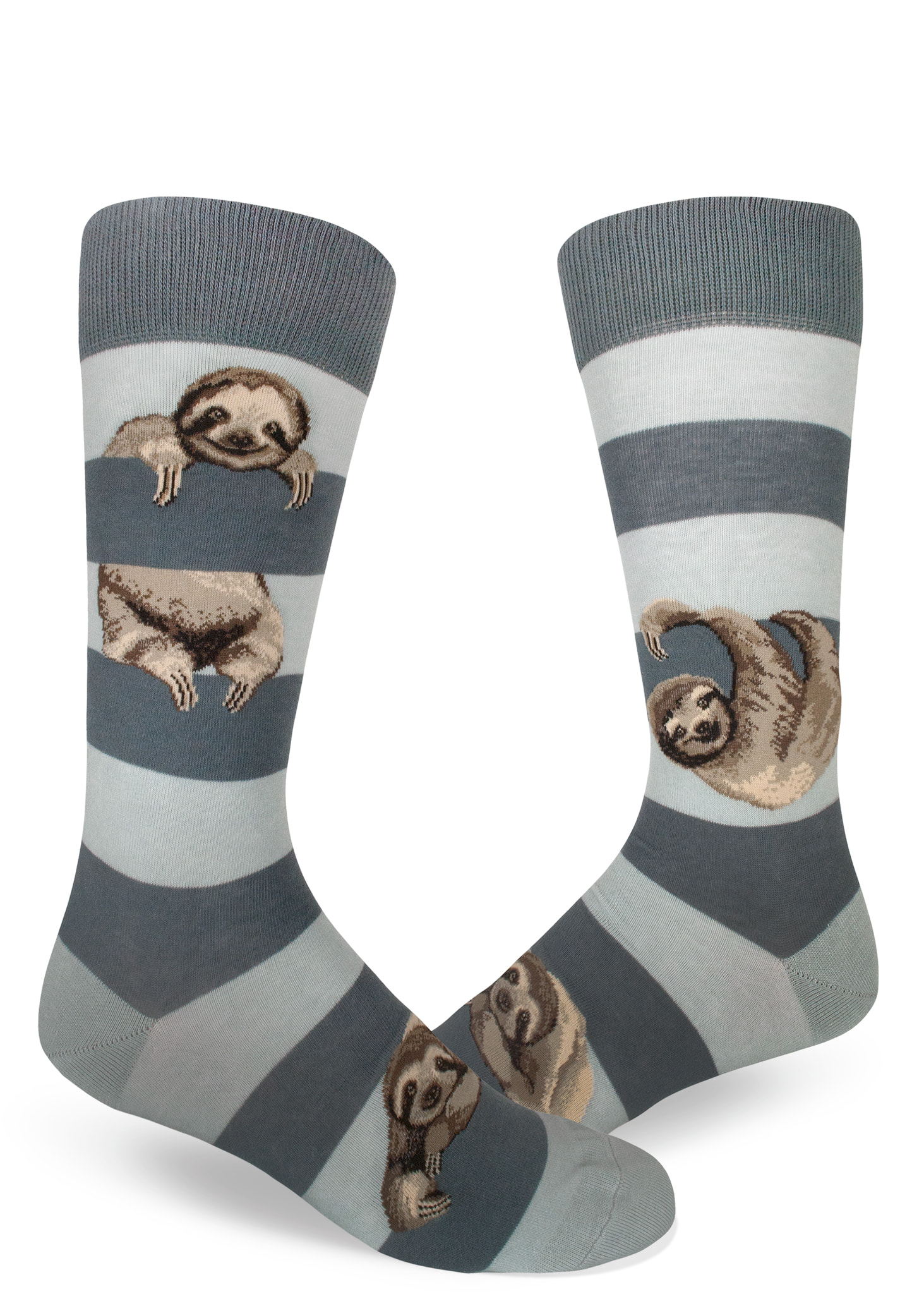 Men's Sloth Crew Socks in Frost