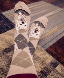 Westie socks are a gift for West Highland Terrier owner by ModSocks.