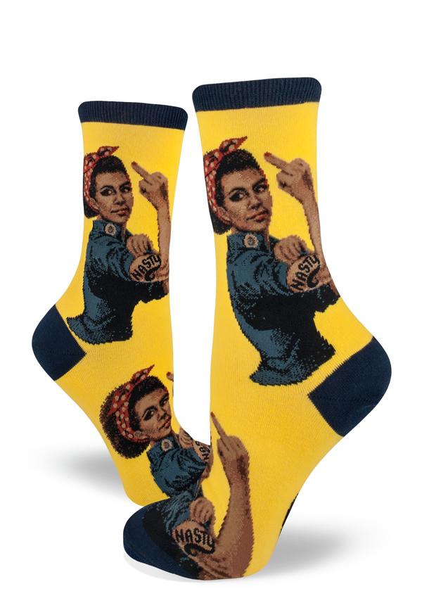 black-rosie-riveter-socks-nasty-woman