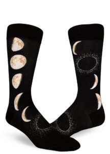 Phases of the moon socks for men by ModSocks.