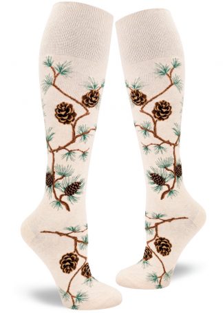 pinecone-knee-socks